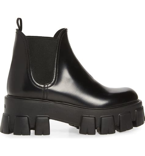 prada lug chelsea boots womens|Prada monolith boots nordstrom.